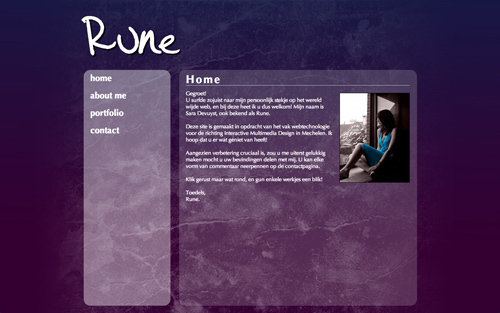 screenshot of the web project mini portfolio