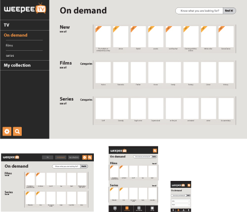 preview of ondemand wireframe for weepeetv